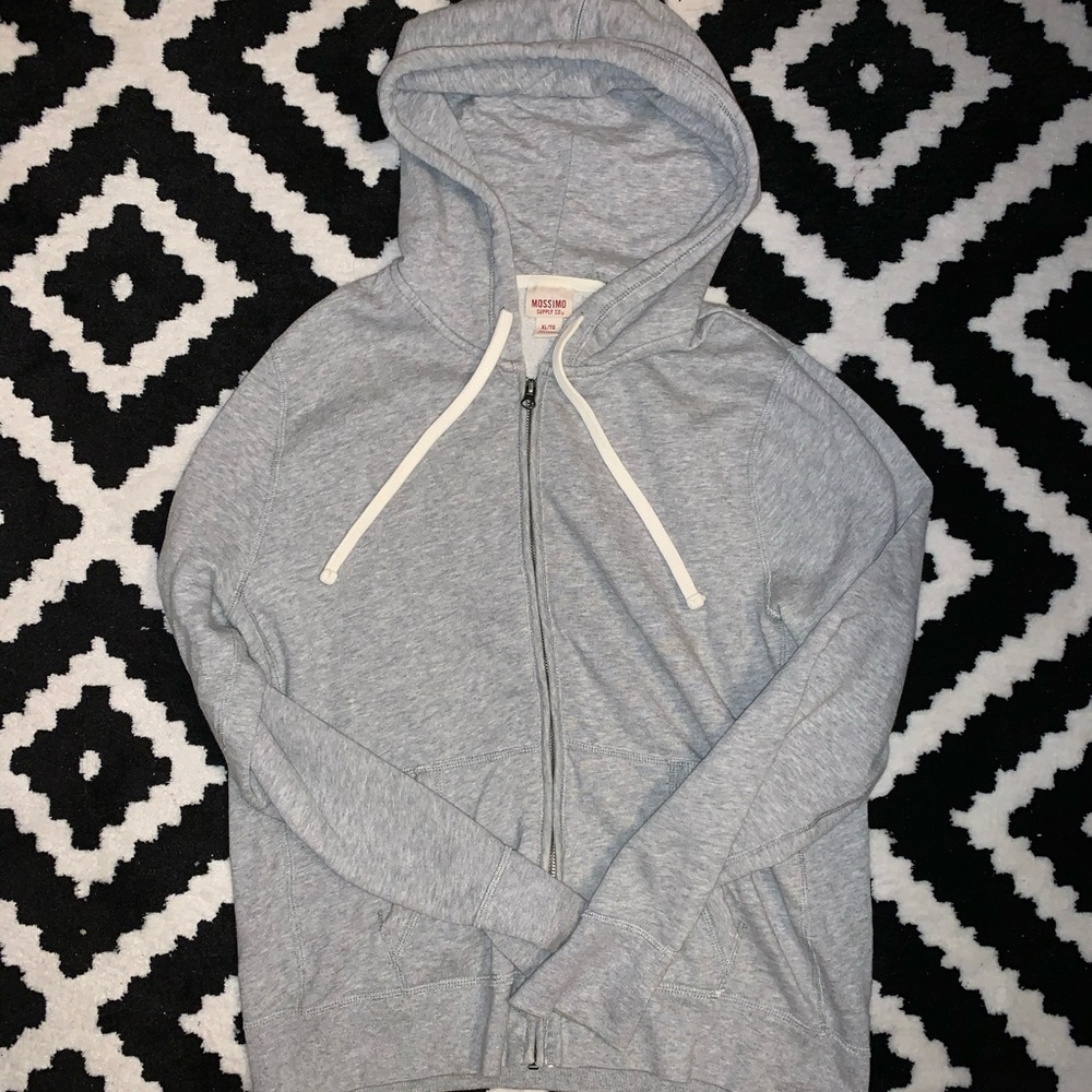 Gray full zip hoodie